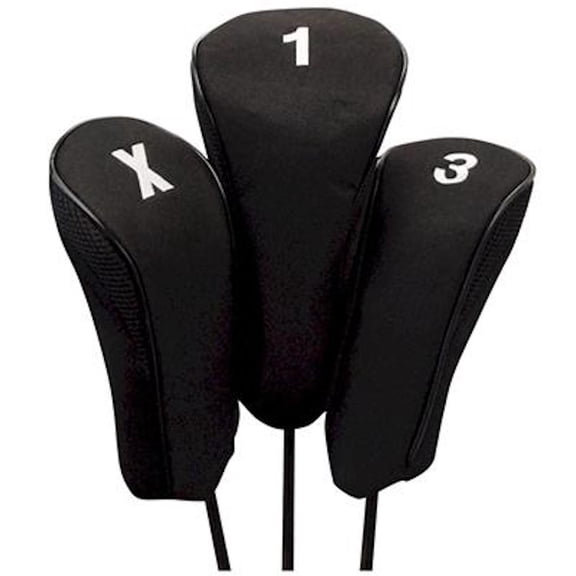 NEW JP Lann HI-Tech Contour Golf Headcover Set 1-3-X Black