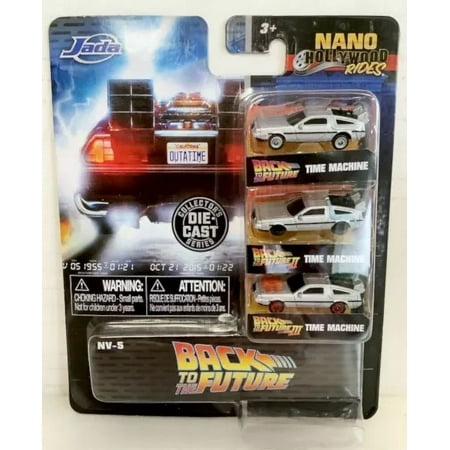 NEW Jada 31583 Back to the Future 3-Pack TIME MACHINE Nano Vehicle hollywood