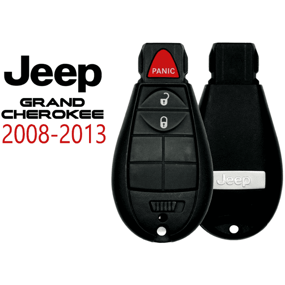 VLS Jeep Grand Cherokee Fobik Remote Key IYZ-C01C, 2008-2013, 433 Mhz, CR2032 Battery