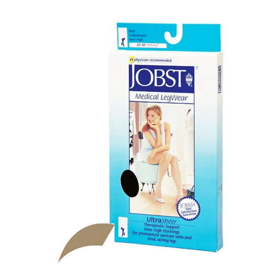 Jobst UltraSheer 20-30 Closed Toe Knee High Compression Stockings Honey Medium