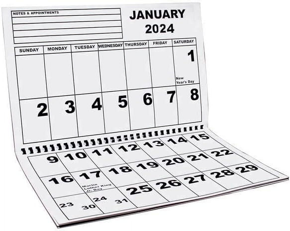 NEW Jumbo Large Print Wall Calendar 2025 with Large Boxes, Heavy Paper