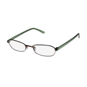 NEW KAREN MILLEN KM0064 MENS/WOMENS DESIGNER FULL-RIM BROWN / GREEN WITH GLITTER CLASSIC ADULT SIZE BUDGET FRAME DEMO LENSES 50-17-140 EYEGLASSES/EYE GLASSES