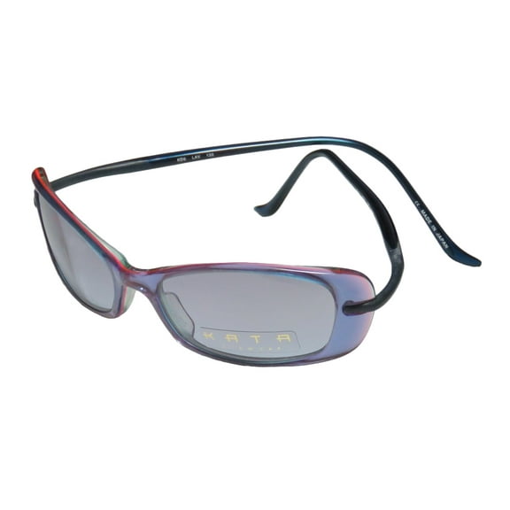 NEW KATA KD6 WOMENS/LADIES DESIGNER FULL-RIM 100% UVA & UVB LAVENDER / NAVY / MULTICOLOR MADE IN JAPAN MODERN FUSION COLLECTION FRAME LIGHT PURPLE LENSES 51-16-130 FLEXIBLE HINGES SUNGLASSES/EYEWEAR