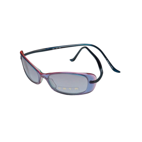 NEW KATA KD6 WOMENS/LADIES DESIGNER FULL-RIM 100% UVA & UVB LAVENDER / NAVY / MULTICOLOR MADE IN JAPAN MODERN FUSION COLLECTION FRAME LIGHT PURPLE LENSES 51-16-130 FLEXIBLE HINGES SUNGLASSES/EYEWEAR