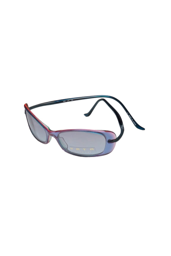 NEW KATA KD6 WOMENS/LADIES DESIGNER FULL-RIM 100% UVA & UVB LAVENDER / NAVY / MULTICOLOR MADE IN JAPAN MODERN FUSION COLLECTION FRAME LIGHT PURPLE LENSES 51-16-130 FLEXIBLE HINGES SUNGLASSES/EYEWEAR