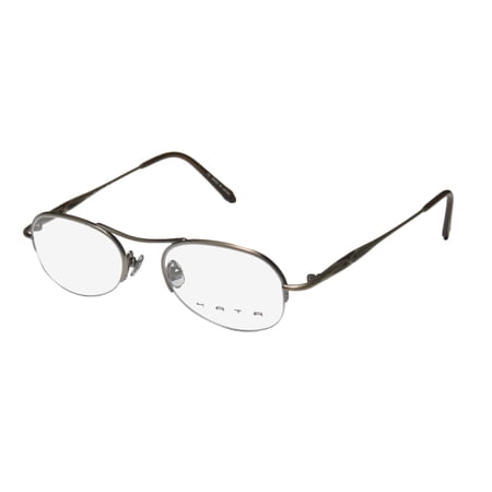 NEW KATA NOA MENS/WOMENS DESIGNER HALF-RIM TAUPE / BROWN COLOR COMBINATION FASHION ACCESSORY FRAME DEMO LENSES 47-19-140 EYEGLASSES/EYEWEAR