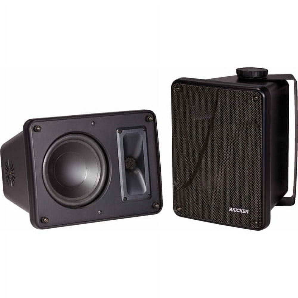 NEW KICKER KB6000 6.5" Black Full Range Indoor/Outdoor/Marine Speakers