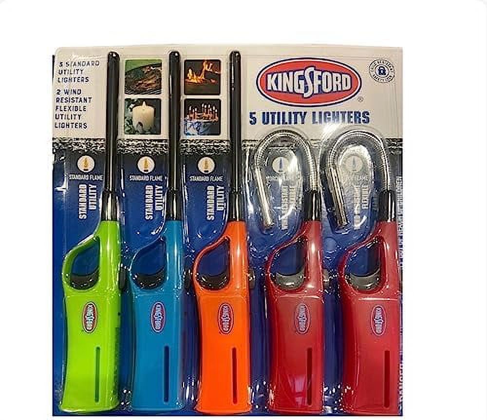 NEW KINGSFORD UTILITY LIGHTERS OUTDOOR/INDOOR ADJUSTABLE FLAME (Pack Of