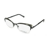 NEW KOALI 20018K WOMENS/LADIES CAT EYE HALF-RIM BLACK CAT EYE BUTTERFLY SHAPE MADE IN FRANCE FRAME DEMO LENSES 51-18-135 EYEGLASSES/GLASSES