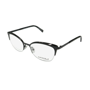NEW KOALI 20021K WOMENS/LADIES CAT EYE HALF-RIM BLACK CAT EYE BUTTERFLY DESIGN FRENCH FASHION FRAME DEMO LENSES 52-19-135 EYEGLASSES/SPECTACLES
