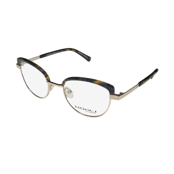 NEW KOALI 20022K WOMENS/LADIES CAT EYE FULL-RIM BROWN / GOLD CAT EYE BUTTERFLY SHAPE FRENCH DESIGNER FRAME DEMO LENSES 47-19-130 EYEGLASSES/EYEWEAR