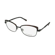 NEW KOALI 20025K WOMENS/LADIES CAT EYE FULL-RIM MATTE BLACK / BROWN FRAME DEMO LENSES 54-18-136 EYEGLASSES/EYEGLASS FRAME