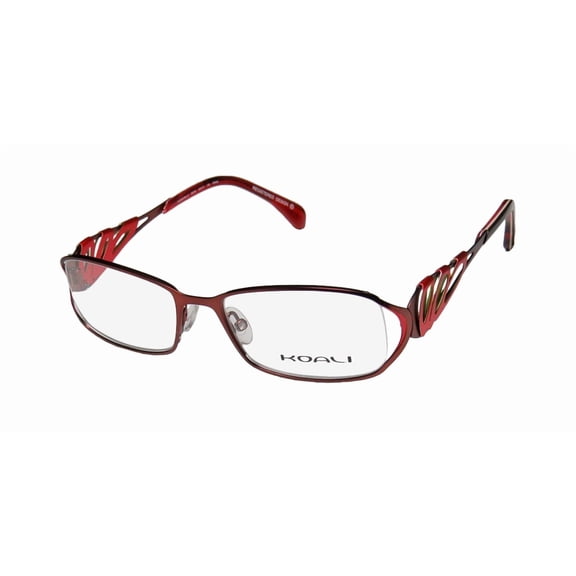 NEW KOALI 6919K WOMENS/LADIES DESIGNER FULL-RIM REDDISH BROWN / RED / LIME FRAME DEMO LENSES 50-17-135 EYEGLASSES/SPECTACLES