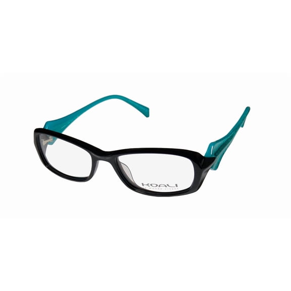NEW KOALI 7006S WOMENS/LADIES DESIGNER FULL-RIM BLACK / TEAL FRAME DEMO LENSES 49-16-135 EYEGLASSES/SPECTACLES
