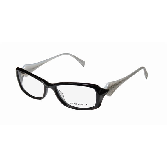 NEW KOALI 7008S WOMENS/LADIES DESIGNER FULL-RIM BLACK / WHITE FRAME DEMO LENSES 53-15-135 EYEGLASSES/EYE GLASSES