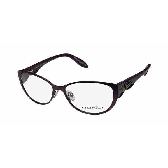 NEW KOALI 7054K WOMENS/LADIES CAT EYE FULL-RIM PLUM FRAME DEMO LENSES 51-14-125 EYEGLASSES/EYEGLASS FRAME