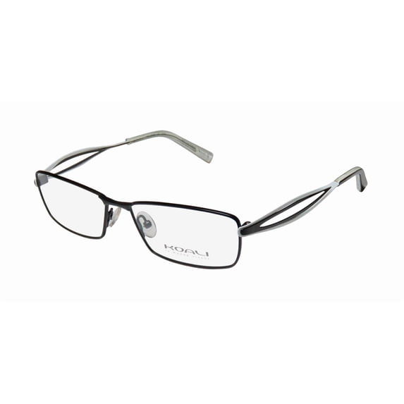 NEW KOALI 7125K WOMENS/LADIES DESIGNER FULL-RIM BLACK / WHITE FRAME DEMO LENSES 54-15-135 EYEGLASSES/GLASSES