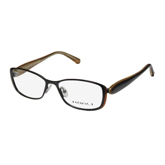 NEW KOALI 7187K WOMENS/LADIES DESIGNER FULL-RIM BLACK / COPPER FRAME DEMO LENSES 50-15-130 EYEGLASSES/EYEWEAR
