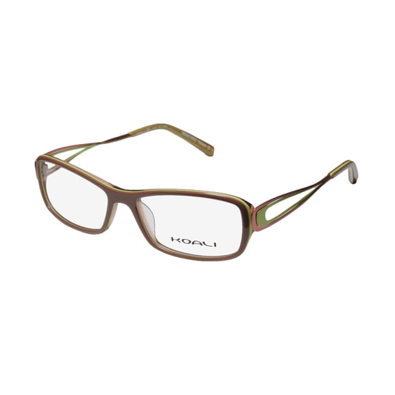 NEW KOALI 7255K WOMENS/LADIES DESIGNER FULL-RIM LIGHT BROWN / TAUPE / GREEN FRAME DEMO LENSES 53-15-135 EYEGLASSES/SPECTACLES