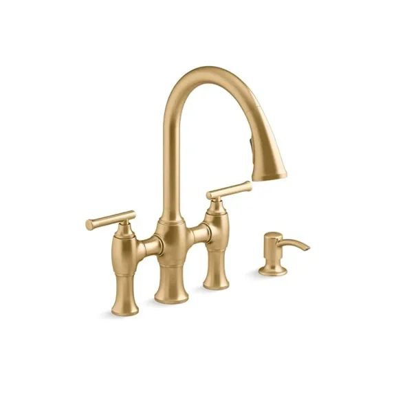 NEW KOHLER K-R28705-SD-2MB Oresund bridge kitchen sink faucet with two function