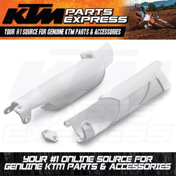 NEW KTM FORK PROTECTION GUARD SET WHITE SX XC XC-W EXC ENDURO 7800109420028