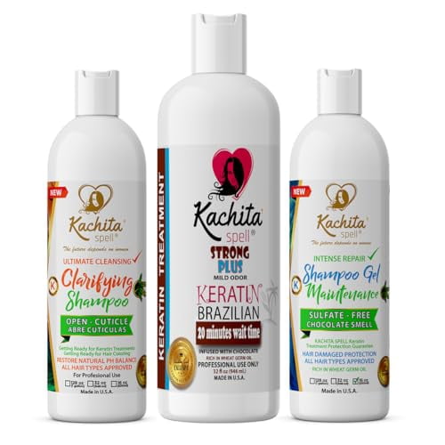 NEW Kachita Spell Chocolate Keratin Blowout Kit - 32 fl oz, Most Effective Hair Treatment SET