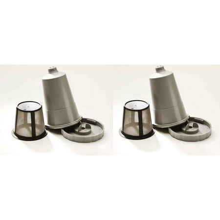 PureBlue Brew Stainless Steel Refillable Basket Reusable Coffee Filters (2 Count) price history and forecast - PureBlue Brew PBB-2-Grey