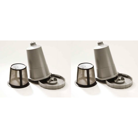 PureBlue Brew Stainless Steel Refillable Basket Reusable Coffee Filters (2 Count)