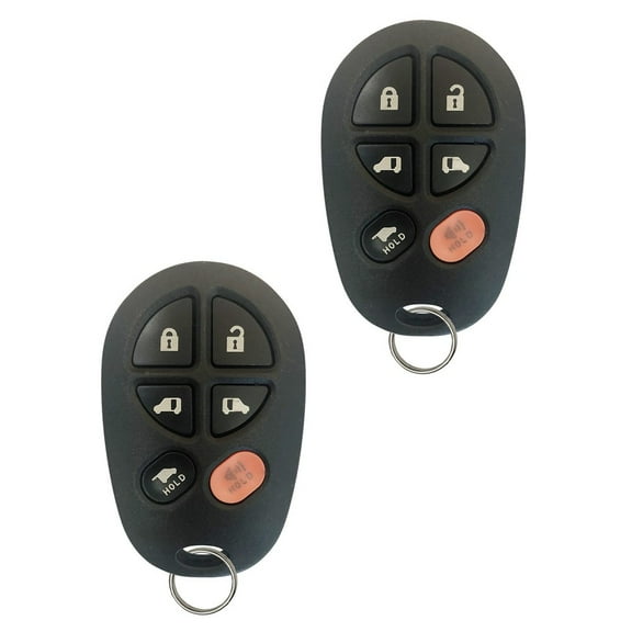 NEW Keyless Remote Key Fob For GQ43VT20T Toyota Sienna Van 6 Button 315Mhz (2 Pack)