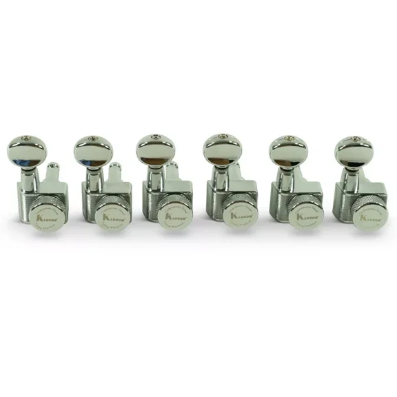 NEW Kluson 6-In-Line Contemporary 2-Pin Locking Tuners For Fender Guitars CHROME