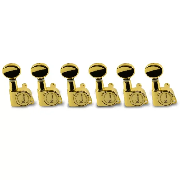 NEW Kluson 6-In-Line Contemporary Diecast Tuning Machines, GOLD, #KCD-6B-G