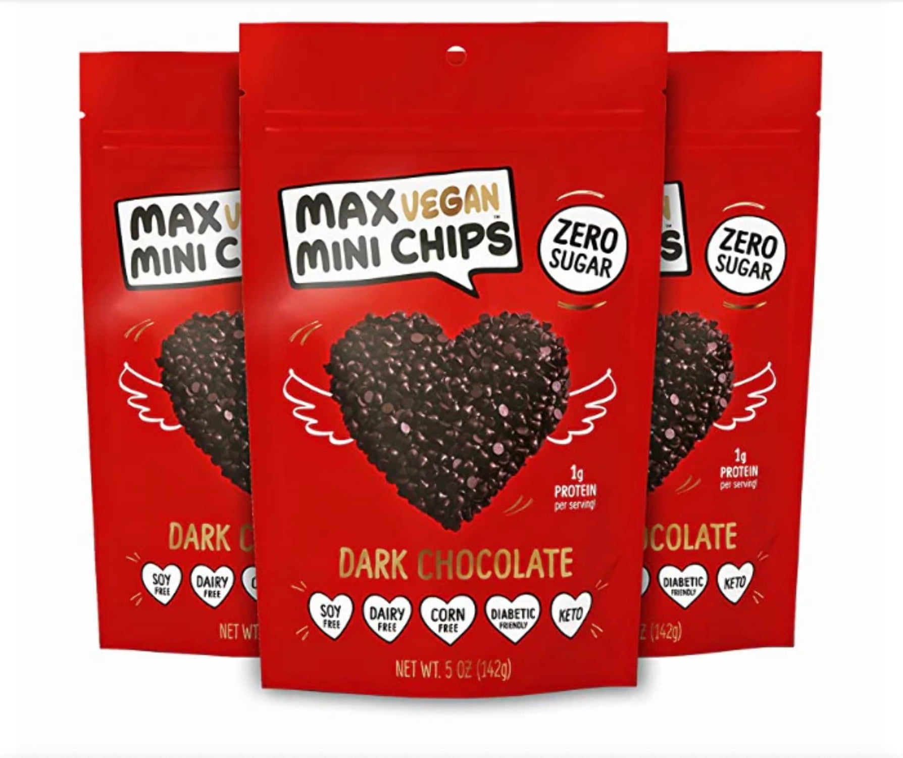 Max Sweets Vegan Chocolate Mini Chips - Gluten-Free, Soy-Free Sugar ...