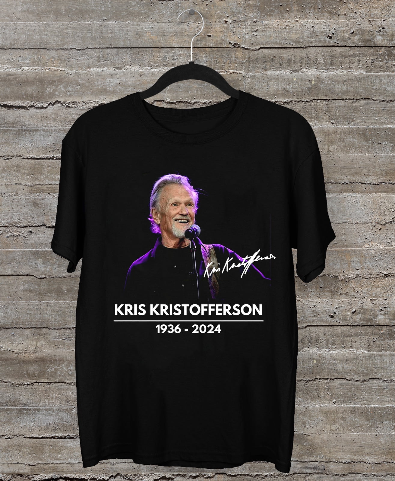 NEW Kris Kristofferson 19362024 Kristofferson Signed Black All Size