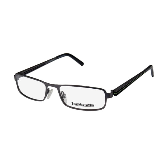 NEW LAMBRETTA LAM0023 MENS/WOMENS DESIGNER FULL-RIM BLUISH GRAY / GREEN AFFORDABLE MALE HARD CASE FRAME DEMO LENSES 53-17-135 EYEGLASSES/EYEGLASS FRAME