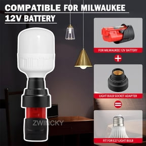 NEW LED Bulb 12W 1300LM led Work Light for Milwaukee12V Li-ion Battery Handheld Flashlight for Emergency Camping Picnic Lighting