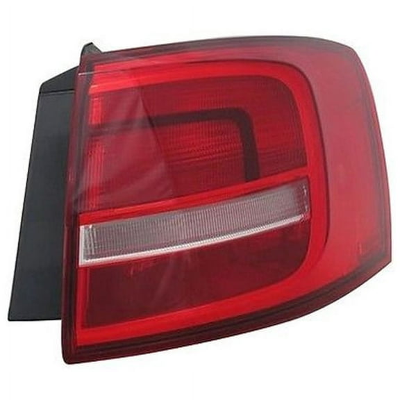 New Right Passenger Side Outer Tail Light Assembly Compatible with 2015-2018 Volkswagen Jetta Sedan GLI Hybrid MK6 Halogen Without LED Bulb Included 5C6-945-096-F 5C6945096F I4 Turbo