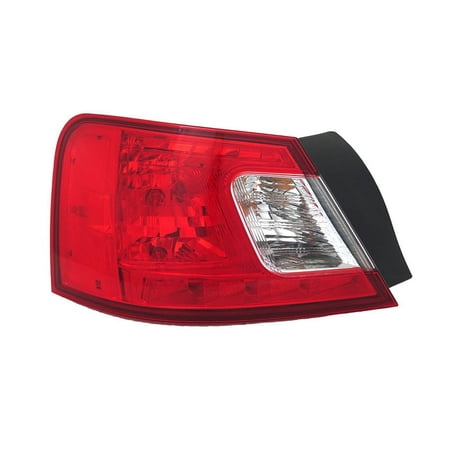 OEM Grade Left Tail Light Compatible with 2008-2012 Mitsubishi Galant ES FE GT SE Sport Sedan Driver Side Tail Lamp Assembly with Bulbs DOT SAE Certified Replaces 8330A745 MI2800134