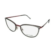 NEW LIGHTEC 30057L WOMENS/LADIES CAT EYE FULL-RIM BLACK HANMADE SEE THROUGH ACETATE FABULOUS FRAME DEMO LENSES 54-20-145 EYEGLASSES/GLASSES