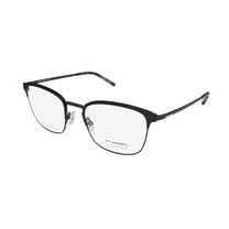 NEW LIGHTEC 30196L MENS DESIGNER FULL-RIM NAVY / BROWN / TORTOISE FRAME DEMO LENSES 53-20-145 FLEXIBLE HINGES EYEGLASSES/GLASSES