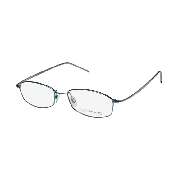 NEW LIGHTEC 6084L MENS/WOMENS DESIGNER FULL-RIM BLUE / GRAY FRAME DEMO LENSES 46-15-130 EYEGLASSES/SPECTACLES
