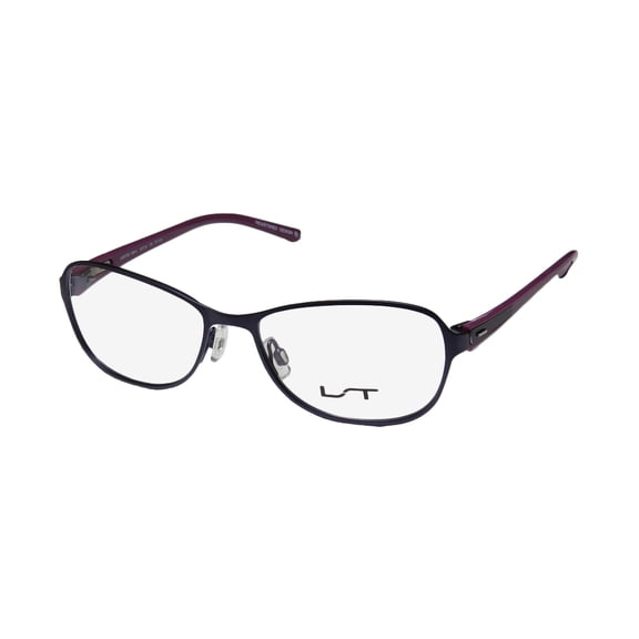 NEW LIGHTEC 6961L MENS/WOMENS DESIGNER FULL-RIM PURPLE / VIOLET FRAME DEMO LENSES 52-16-135 FLEXIBLE HINGES EYEGLASSES/EYEGLASS FRAME