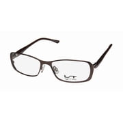 NEW LIGHTEC 7038L MENS/WOMENS DESIGNER FULL-RIM BROWN FRAME DEMO LENSES 52-16-135 SPRING HINGES EYEGLASSES/EYE GLASSES