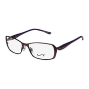NEW LIGHTEC 7038L MENS/WOMENS DESIGNER FULL-RIM PLUM / PURPLE FRAME DEMO LENSES 52-16-135 SPRING HINGES EYEGLASSES/SPECTACLES