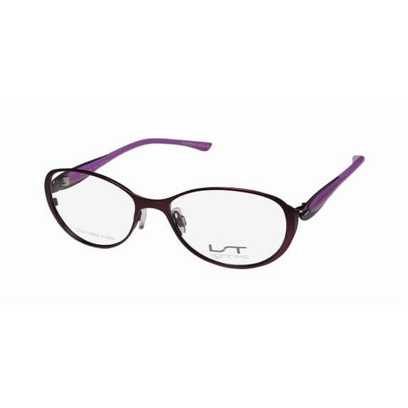 NEW LIGHTEC 7039L WOMENS/LADIES DESIGNER FULL-RIM PLUM / PURPLE FRAME DEMO LENSES 50-15-135 FLEXIBLE HINGES EYEGLASSES/EYEWEAR