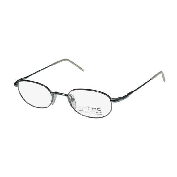 NEW LIGHTEC TECH 620C MENS/WOMENS DESIGNER FULL-RIM LIGHT BLUE FRAME DEMO LENSES 44-18-125 SPRING HINGES EYEGLASSES/EYE GLASSES