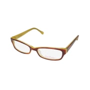 NEW LILLY PULITZER BRIANNA WOMENS/LADIES DESIGNER FULL-RIM HAVANA / YELLOW FRAME DEMO LENSES 50-16-135 EYEGLASSES/GLASSES