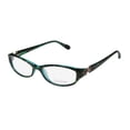 thumbnail image 1 of NEW LILLY PULITZER KOLBY WOMENS/LADIES DESIGNER FULL-RIM GREEN TORTOISE / AQUA CONTEMPORARY VISION CARE FRAME DEMO LENSES 49-15-132 SPRING HINGES EYEGLASSES/EYEGLASS FRAME, 1 of 8