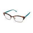 thumbnail image 1 of NEW LILLY PULITZER ROSSMORE WOMENS/LADIES CAT EYE FULL-RIM TIGER TORTOISE FRAME DEMO LENSES 49-17-135 FLEXIBLE HINGES EYEGLASSES/EYE GLASSES, 1 of 9