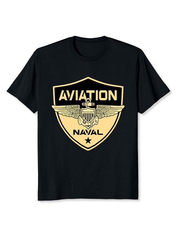 NEW LIMITED Aviation Naval Wings Patch Fly Navy T-Shirt