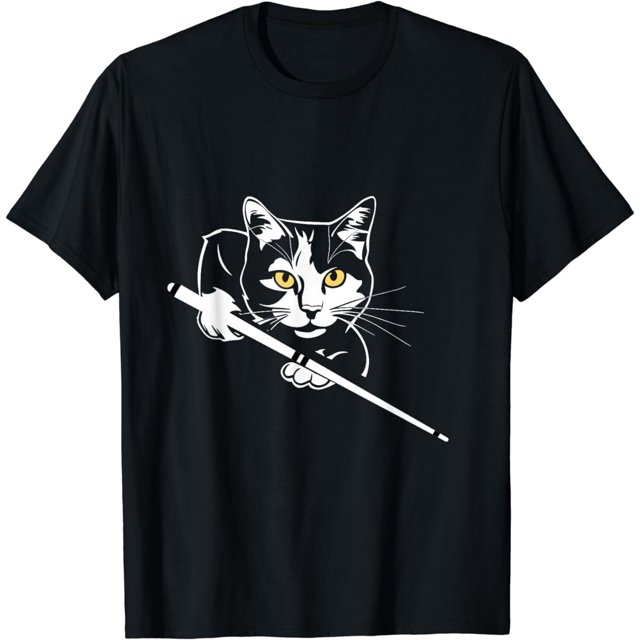 NEW LIMITED Cat Playing Pool Billiards in Lounge Cool Funny Cats T